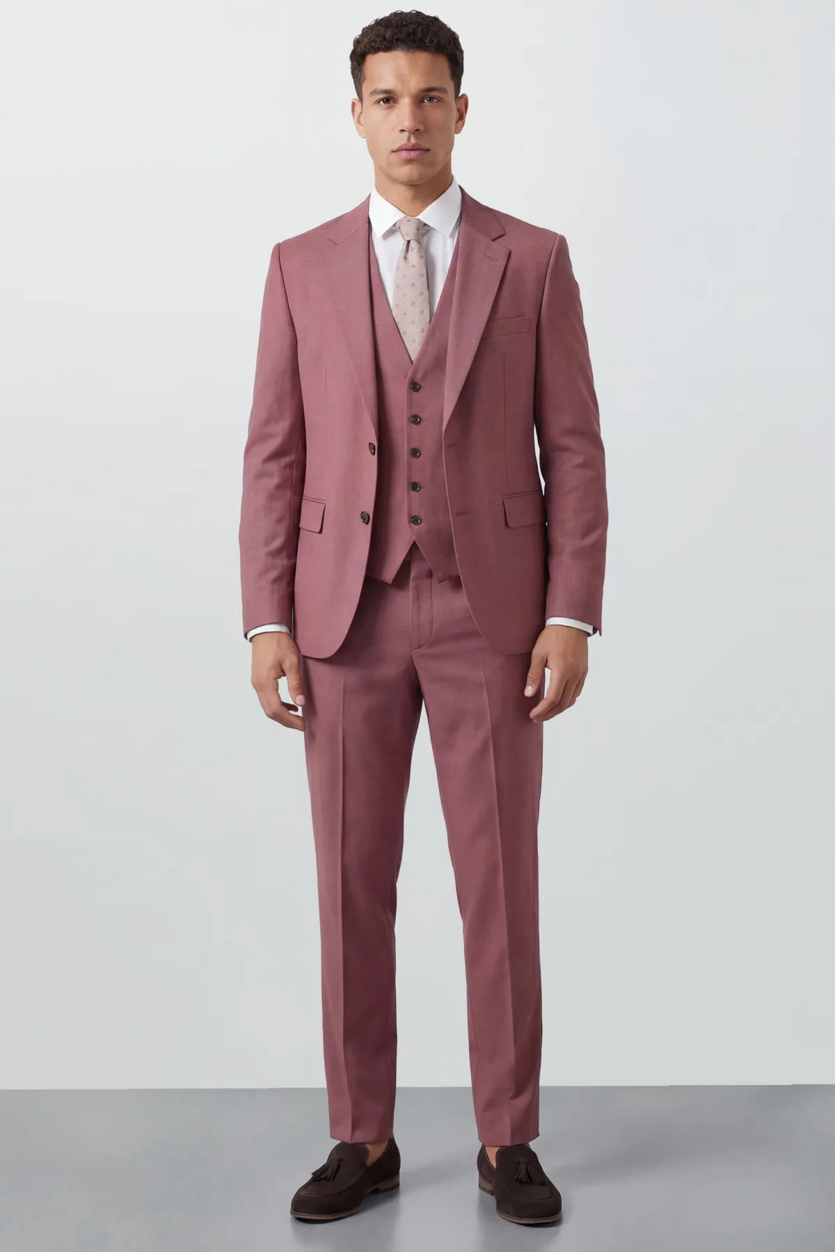 Burton Veste De Costume Cintrée Rose<Homme Costumes Et Tenues Formelles