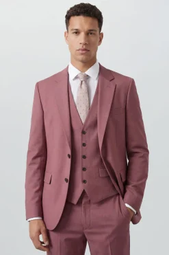 Burton Veste De Costume Cintrée Rose<Homme Costumes Et Tenues Formelles