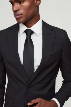 Veste de costume cintrée à simple boutonnage