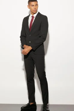 Veste de costume cintrée à simple boutonnage