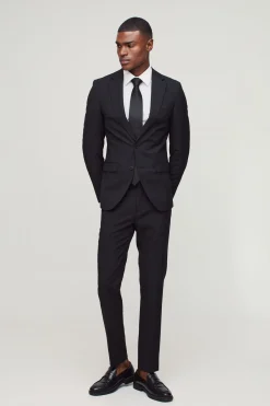 Veste de costume cintrée à simple boutonnage