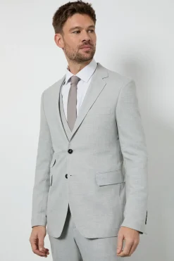 Veste de Costume Coupe Ajustée Gris Pâle