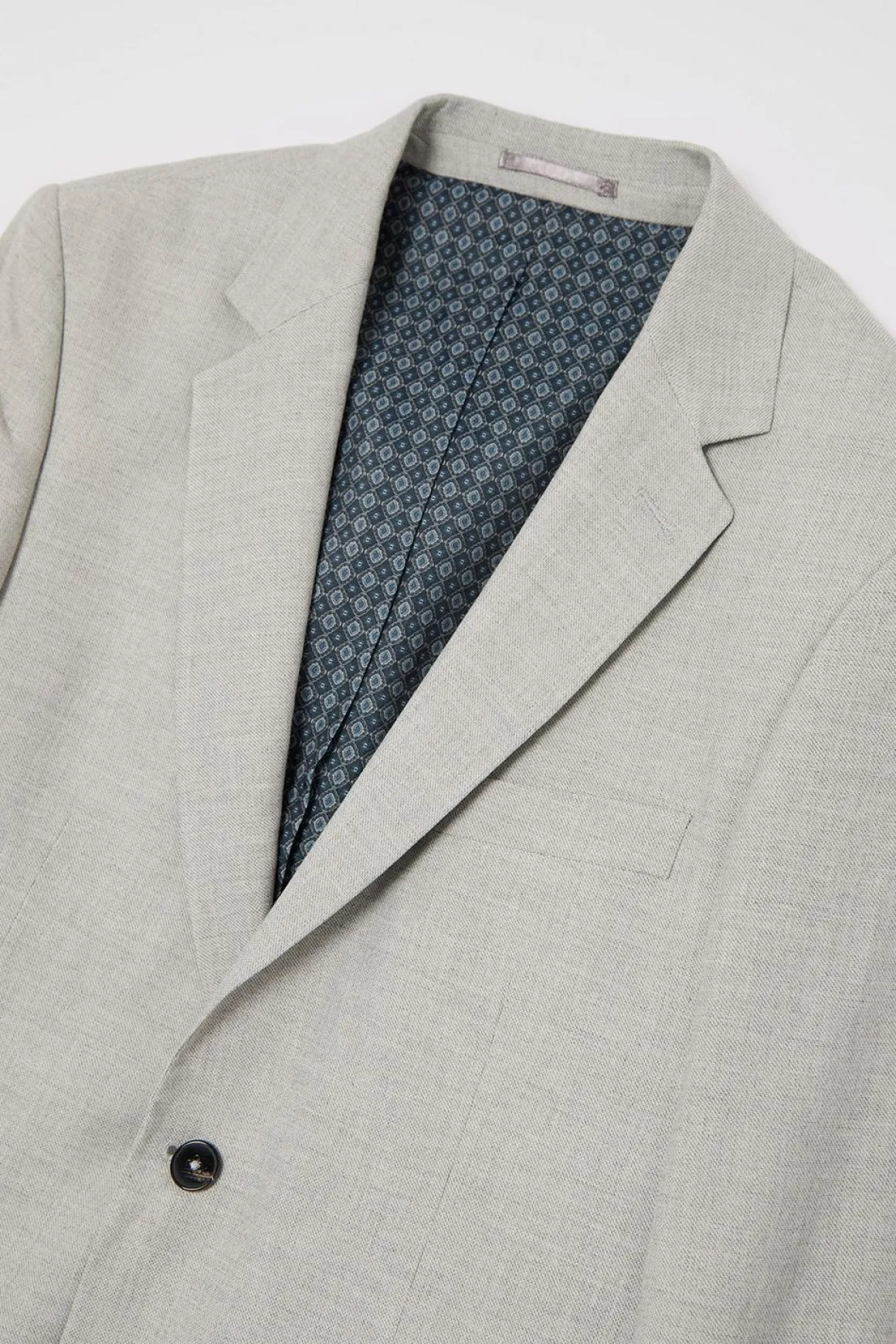 Veste de Costume Coupe Ajustée Gris Pâle