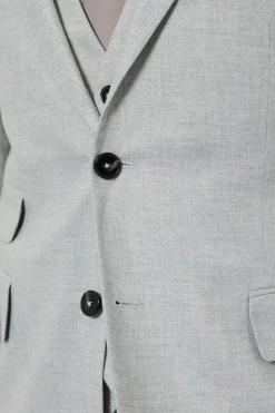 Veste de Costume Coupe Ajustée Gris Pâle