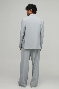 boohooMAN Veste De Costume Coupe Décontractée À Rayures Tennis Et Détail Fermoir<Femme Tailleurs|Ensembles