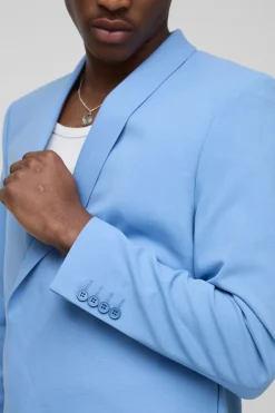 Veste de costume à coupe droite avec détails asymétriques