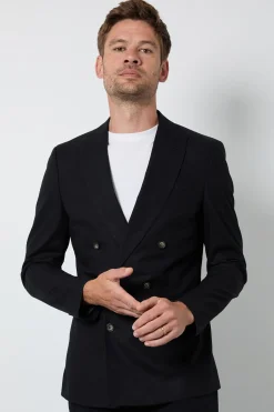 Burton Veste De Costume Croisée En Lin<Homme Costumes Et Tenues Formelles