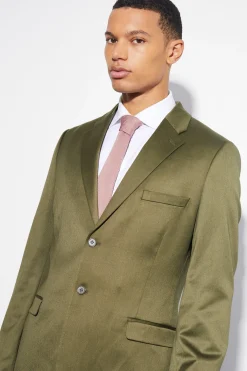 boohooMAN Veste de costume en satin skinny pour hommes de grande taille<Homme Tout Afficher|Tout Afficher