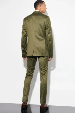 boohooMAN Veste de costume en satin skinny pour hommes de grande taille<Homme Tout Afficher|Tout Afficher
