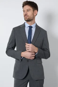 Veste De Costume Essentielle Ajustée Gris Moyen