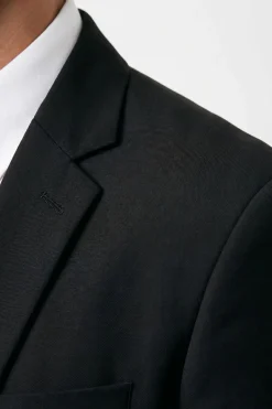 Veste De Costume Essentielle Noire Grande Taille & Grande Hauteur