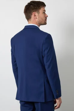 Veste De Costume Essentielle Coupe Ajustée Bleu Marine Français