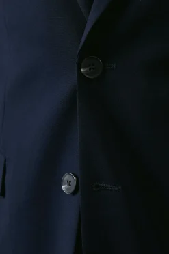 Veste de Costume Essentielle Ajustée Marine