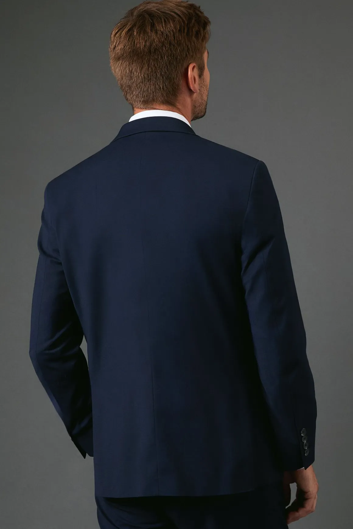 Veste de Costume Essentielle Ajustée Marine