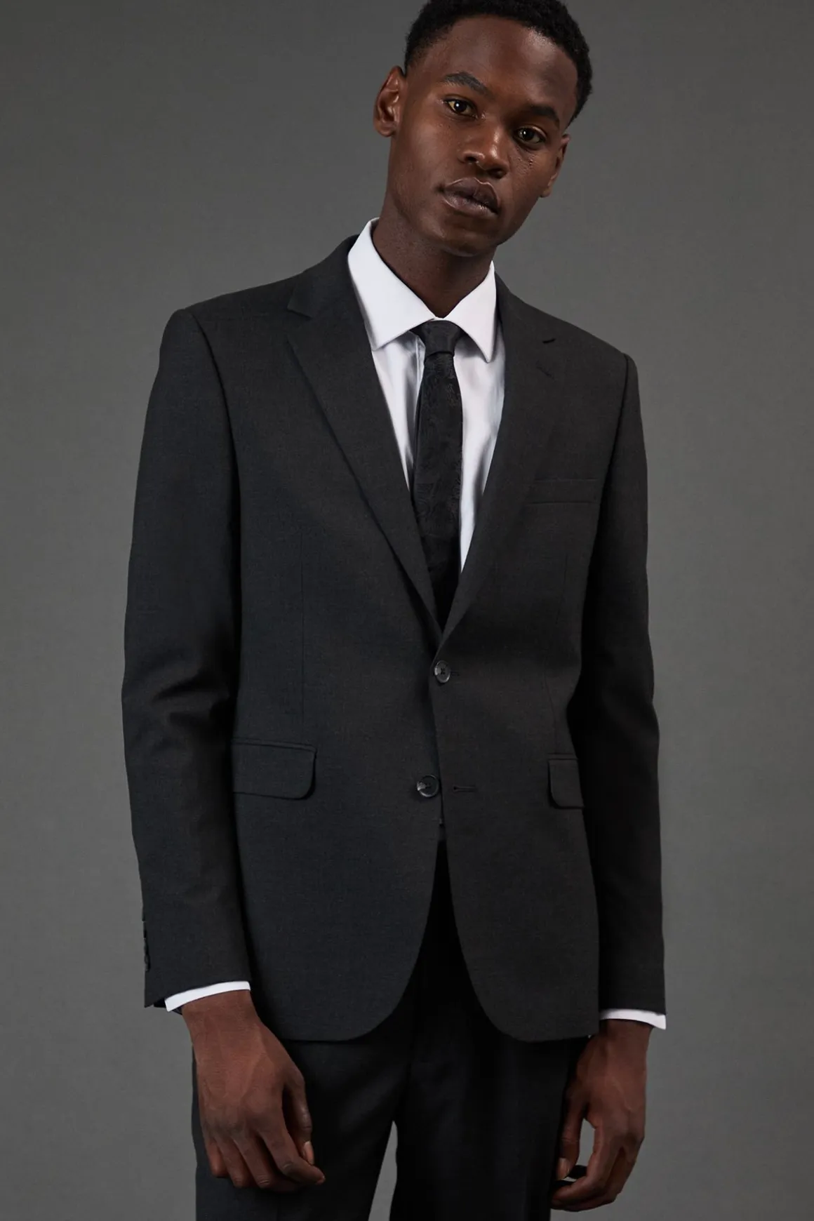 Veste de Costume Essentielle Coupe Slim Anthracite
