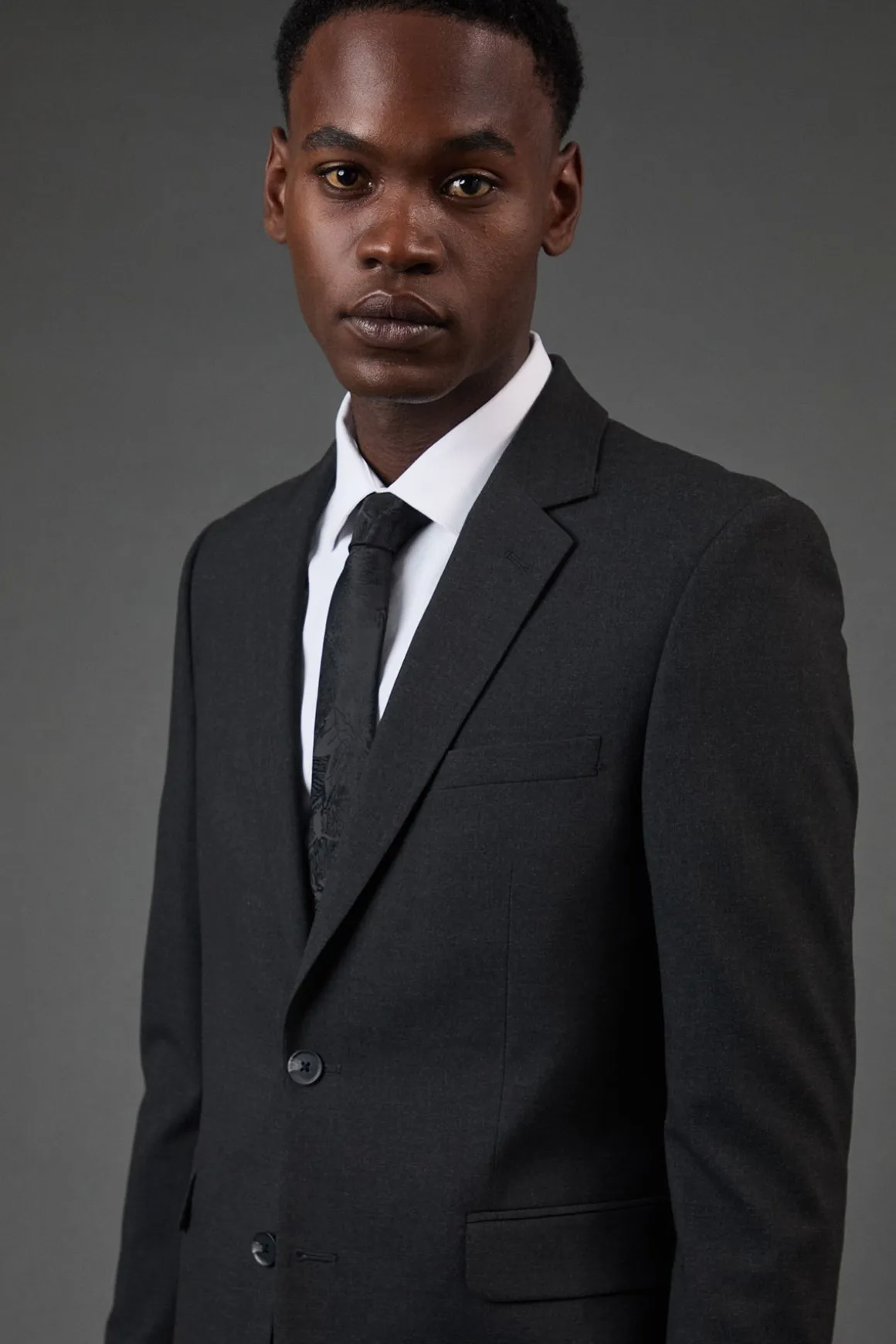 Veste de Costume Essentielle Coupe Slim Anthracite