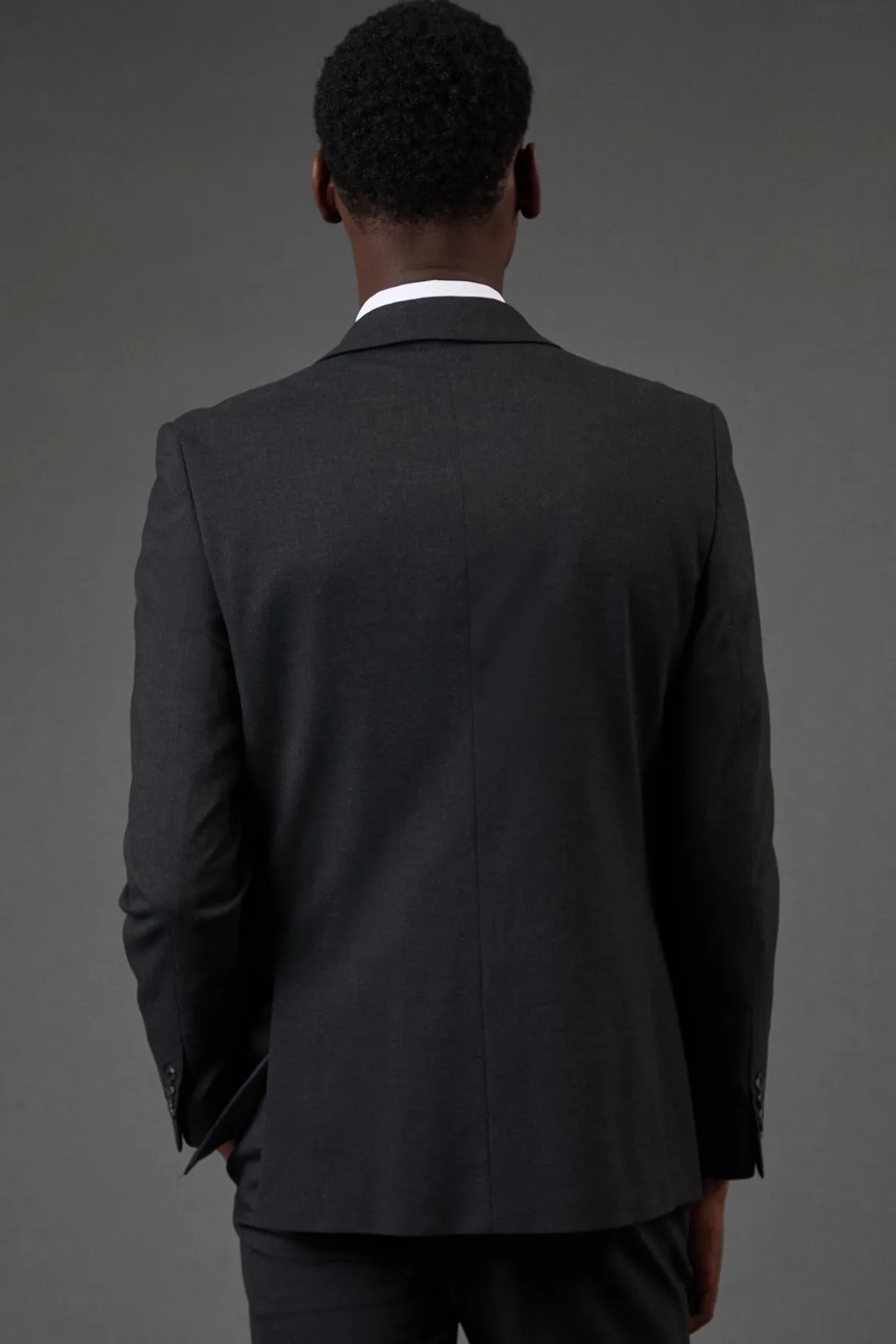 Veste de Costume Essentielle Coupe Slim Anthracite