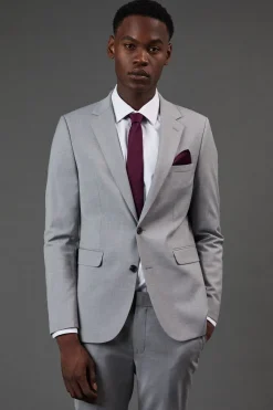 Veste de Costume Essentielle Coupe Skinny Gris Clair