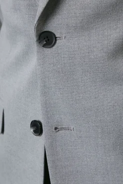 Veste de Costume Essentielle Coupe Ajustée Gris Clair