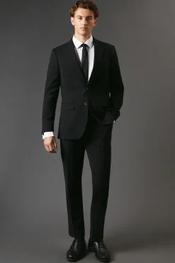 Burton Veste de Costume Noire Coupe Ajustée Essentielle<Homme Essentiels|Costumes Et Tenues Formelles