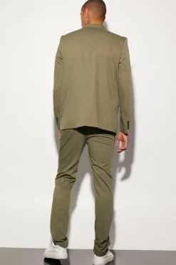 Veste de costume oversize, carrée, à simple boutonnage