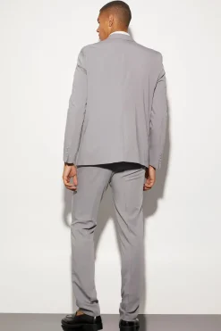 Veste de costume oversize, à la coupe carrée et à simple boutonnage