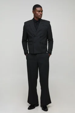 boohooMAN Veste de costume à rayures fines surdimensionnée et carrée<Homme Costumes Et Tenues Formelles