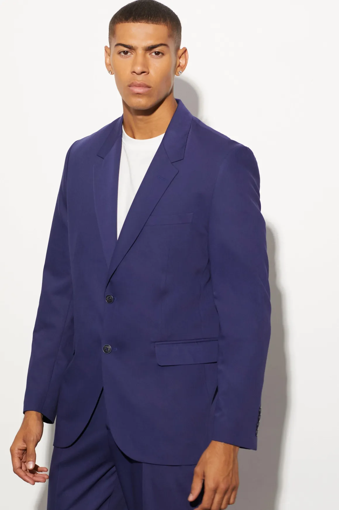 Veste de costume à simple boutonnage, coupe décontractée