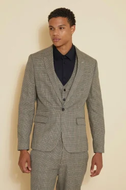 Veste de costume à simple boutonnage Slim à carreaux