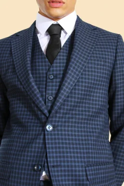 boohooMAN Veste de costume à simple boutonnage slim à carreaux<Homme Costumes Et Tenues Formelles