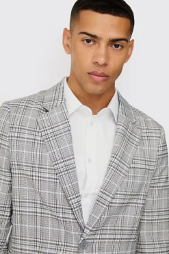 boohooMAN Veste de costume slim à motif à carreaux<Homme Costumes Et Tenues Formelles