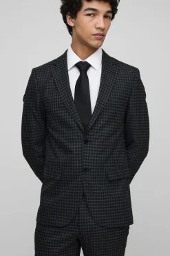 boohooMAN Veste de costume slim à simple boutonnage à carreaux<Homme Costumes Et Tenues Formelles