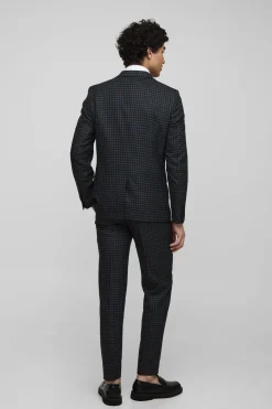 boohooMAN Veste de costume slim à simple boutonnage à carreaux<Homme Costumes Et Tenues Formelles