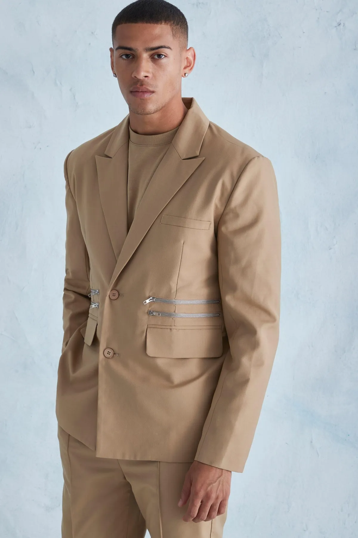 boohooMAN Veste de costume surdimensionnée et boxy zippée<Homme Costumes Et Tenues Formelles