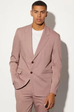 Veste de costume surdimensionnée à simple boutonnage et coupe boxy