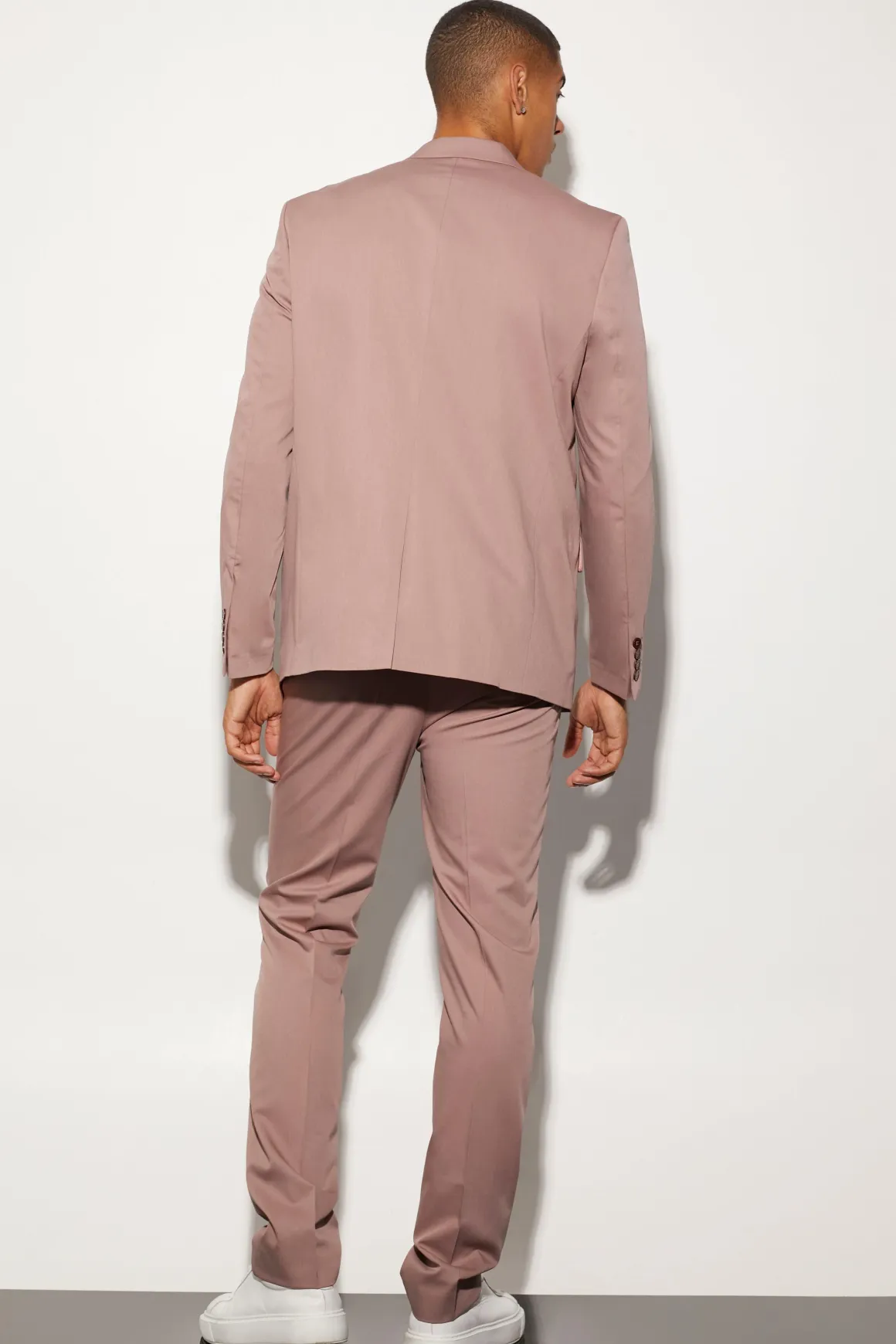 Veste de costume surdimensionnée à simple boutonnage et coupe boxy