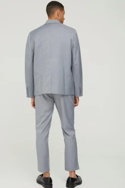 boohooMAN Veste de costume texturée à double boutonnage<Homme Costumes Et Tenues Formelles
