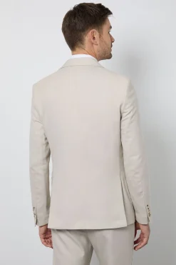 Veste de Costume Texturée Neutre Coupe Ajustée