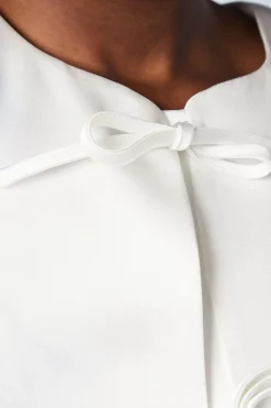 Veste de Mariée à Manches Bouffantes avec Détails Nœuds
