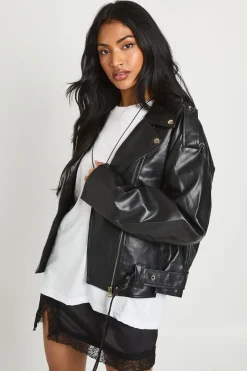 Veste de motard doublée de fourrure