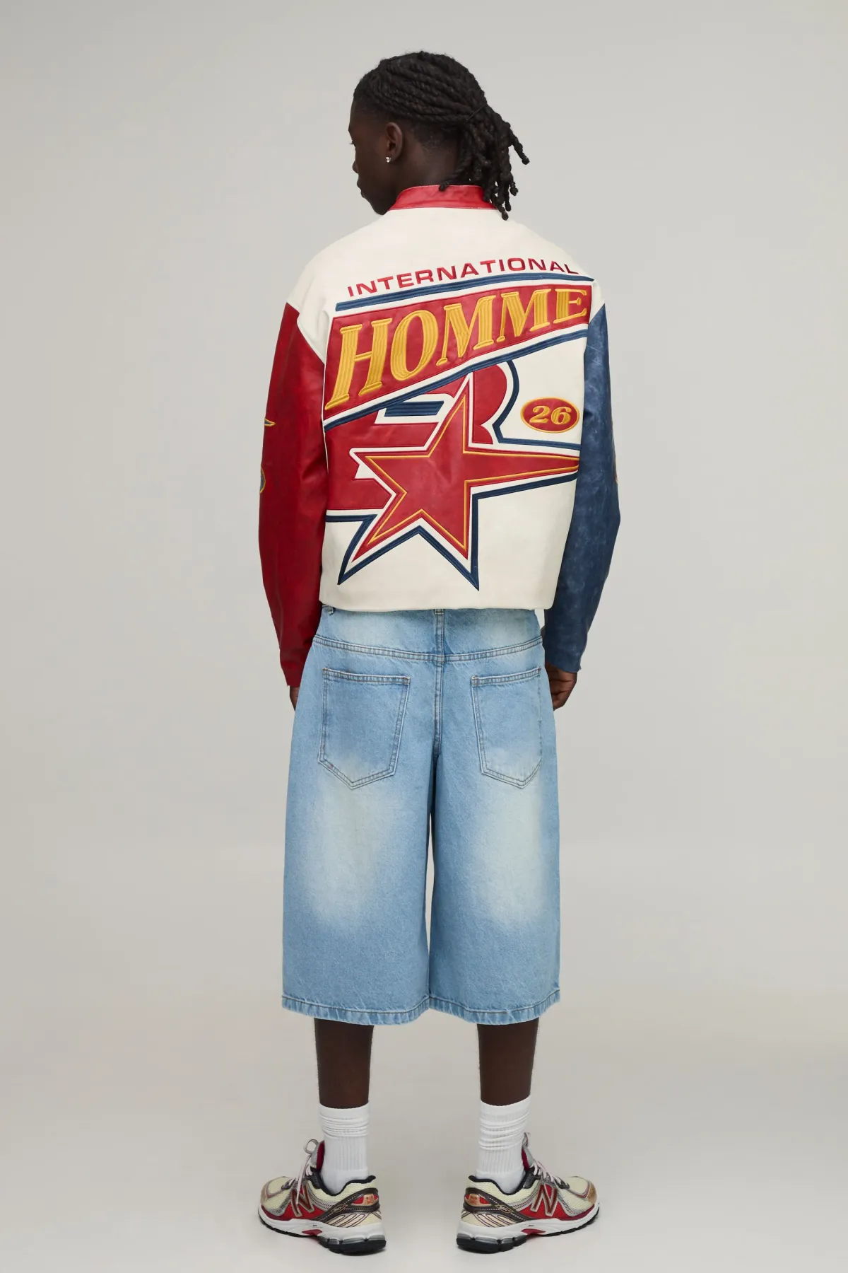 boohooMAN Veste De Motard Homme En SYNTHÉTIQUE Lavé À L'huile Coupe Ample<Homme Manteaux Et Vestes