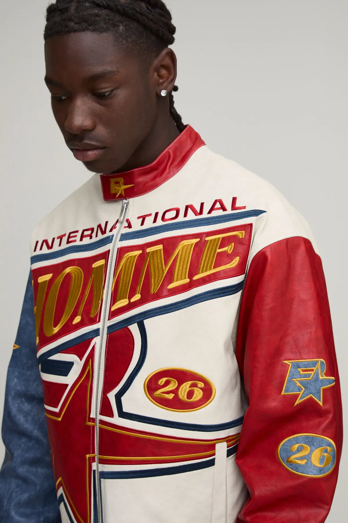 boohooMAN Veste De Motard Homme En SYNTHÉTIQUE Lavé À L'huile Coupe Ample<Homme Manteaux Et Vestes