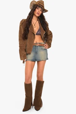 Veste de motard oversize au look vintage en synthétique