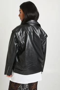 Veste de motard oversize 2-en-1
