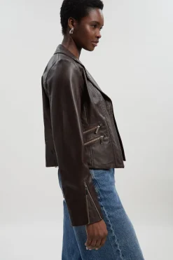Veste de Motard Signature en Cuir