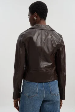 Veste de Motard Signature en Cuir