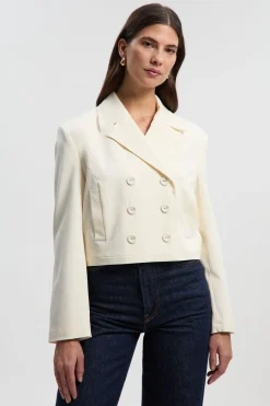 Veste de Smoking Ajustée Croisée Sur Mesure