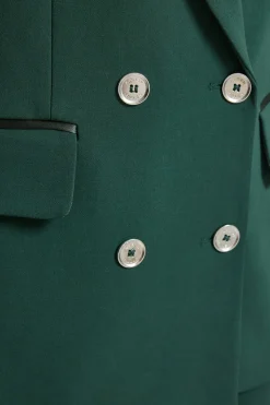 Veste De Smoking Ajustée En Mélange Stretch Et Satin Compact