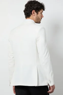 Veste de Smoking Blanche à Double Boutonnage