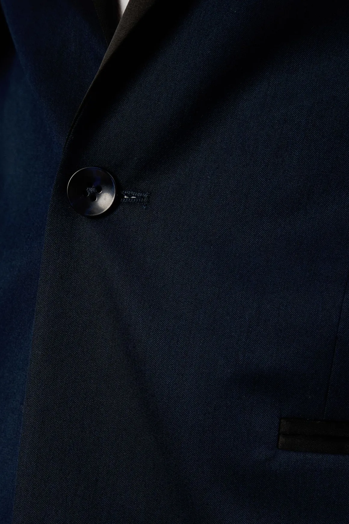 Veste de Smoking Bleu Marine Coupe Ajustée Col Cranté